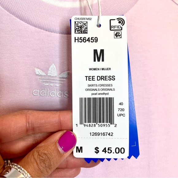 Adidas Tee Dress Light Pink π©· - Picture 7 of 13